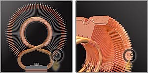 Aerodynamically designed ultra-slim 0.2 mm fins for minimized weight and  reduced airflow resistance