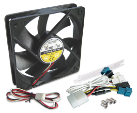 Image shows an AcoustiFan, one of the quietest fans around.