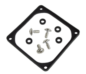 AcoustiFan Soft Silicone Anti-Vibration Fan Gasket for 80mm Case Fan (Black) AFG80B
