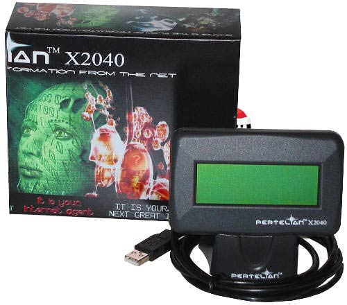 Pertelian X2040 PC Assistant USB LCD