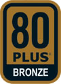 Image shows the 80 plus bronze logo.