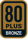 80 Plus. Image shows the 80 plus bronze logo.