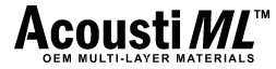 AcoustiML OEM 3-Layer 6.9-13mm Soundproofing Materials
