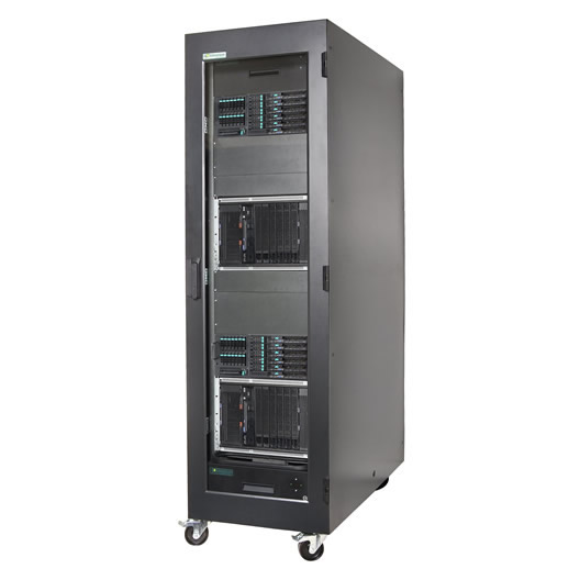 Image shows the AcoustiRACK ACTIVE 33U Soundproof Rackmount Cabinet