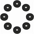 Acousti Anti-Vibration Silicone Washers 8 Pk - Black