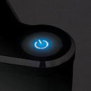 Power button. Image shows blue on button for the gigabyte 1640 case.
