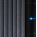 HDD power light. Image shows blue hard disk drive light.