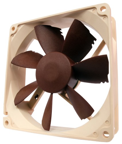 Image shows the Noctua NF-B9 PWM Fan for near silent and quiet home computers.