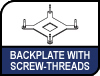 Image shows the Noctua Backplate with screws.