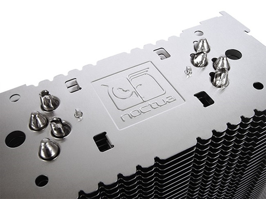 Image shows the Noctua NH-U12DX Heatpipe CPU cooler for quiet processor cooling.