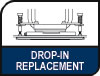 Drop-in replacement for standard AMD coolers.