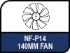 Image represents the Noctua premium NF-P14 fan.