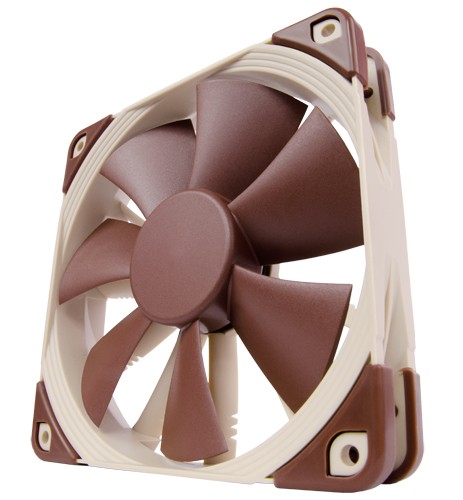 Image shows the Noctua NF-F12 PWM PC Fan using the SSO2 Fan Bearing.
