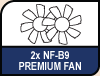 2x NF-B9 92mm Premium Fan.