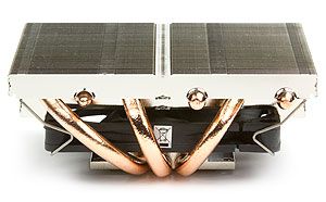 Image shows the Scythe Kozuti CPU Cooler heatpipe side view.