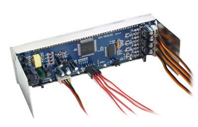 Scythe Kaze Master Ace Fan Controller. Image shows the rear of the fan controller.