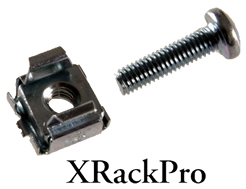 XRackPro2 Cage Nuts & Screws 16mm #10/32 Thread (pack of 24)