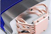 Zalman CNPS10 X near silent CPU cooling fan base. Image shows the Zalman CNPS10X near silent CPU cooler fan base.
