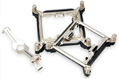 Zalman CNPS10 X near silent CPU cooling heat sink mount. Image shows the Zalman CNPS10X near silent CPU heat sink processor mount.