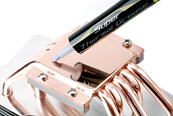 Zalman CNPS10 X near silent CPU cooling heat sink thermal paste. Image shows the Zalman CNPS10X near silent CPU heat sink thermal glue.