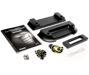 Components for the quiet Zalmzn GS1000 PC case. Image shows the Zalman GS1000 quiet computer case cvomponents.