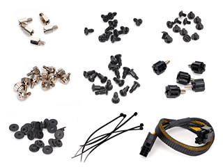 Components for the Zalman ZM-Z9 PLUS. Image shows the Zalman ZM-Z9 PLUS components.