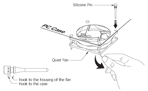 Image shows Zalman ZM-F1 Plus fitting instructions.