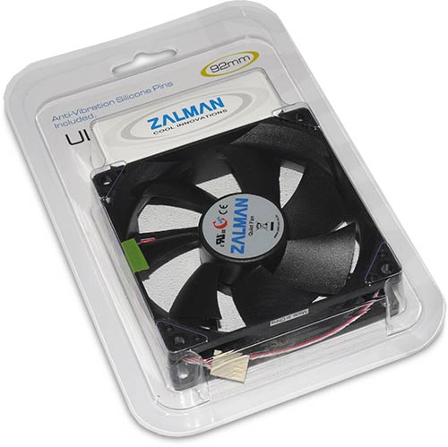 Image shows Zalman ZM-F2 Plus 92mm in retail packaging.