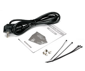 Image shows the Zalman ZM 600 ST power supply unit components.
