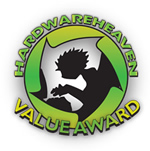 Image shows the Hardware Heaven Value Award.