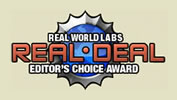 Image shows the Real World Labs Editors Choice Award.