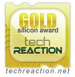Image shows the Tech Reaction Gold Silicon Award.