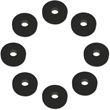 Acousti Anti-Vibration Silicone Washers 8 Pk - Black