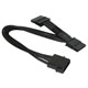 Image shows the NZXT CB 4-pin to 2 SATA premium cable SATA connectors.