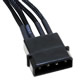 Image shows the NZXT CB 4-pin to 2 SATA premium cable SATA connectors.