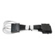 Image shows the NZXT CB 4-pin to 2 SATA premium cable SATA connectors..