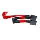Image shows the NZXT CB 4-pin to 3 SATA premium cable SATA connectors.