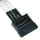 Image shows the NZXT CB 4-pin to 3 SATA premium cable SATA connectors.