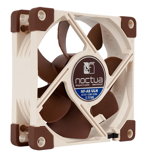 Ja Helt tør malt Noctua NF-A8 ULN Quiet Computer Fan 80mm