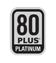 80 Plus Platinum. Image shows the 80 plus platinum logo.