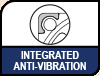 Image shows Integrated Anti-Vibration Pads logo.