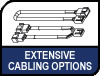Extensive Cabling Options. Extensive Cabling Options.