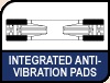 Image shows Integrated Anti-Vibration Pads logo.