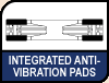 Image shows the integrated anti-vibration pad design.