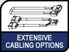 Noctua Extensive Cabling Options. Image shows Extensive Cabling Options logo.