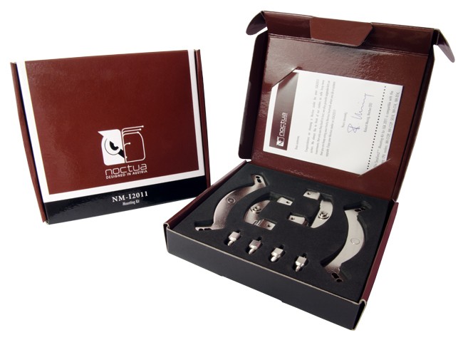 Noctua LGA2011Fan Mount. Image shows Noctua LGA2011 mounting kit package.