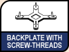Backplate with Screw-Threads. Image shows the Backplate with Screw-Threads.