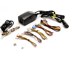 ZM-MFC3 fan speed controller components. Image sows the Zalman ZM-MFC3 Components for quiet fan seed regulators.