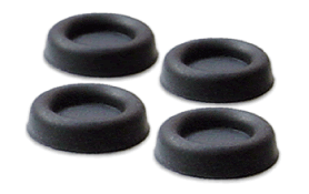 Acousti Products AcoustiFeet Soft Silicone Anti-Vibration Feet - Black up to 70 lbs. (4-pack)