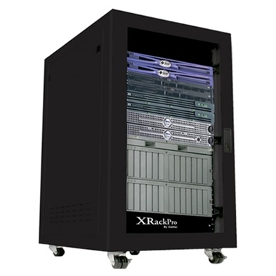 XRackPro2 25U Quiet Rackmount Server Cabinet Black